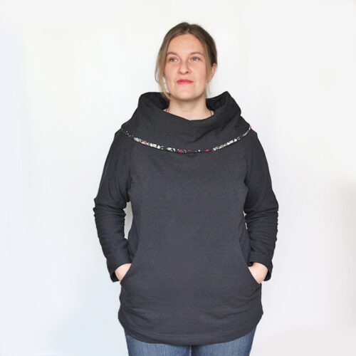 Schnittmuster Pullover Damen großer Kragen