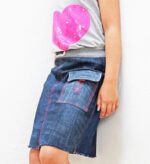 Jeansrefashion, Kinderrock aus alter Jeans nähen