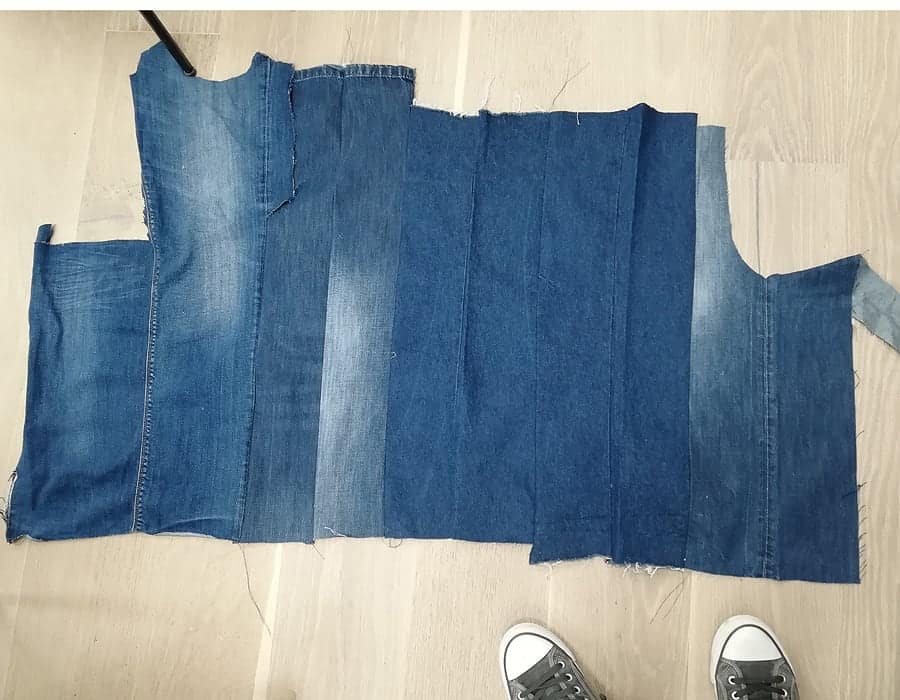 Upcycling jeanstasche