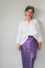 Schnittmuster Bohobluse Yoko_B – feminine Bluse mit Kräuselausschnitt und Raglanärmel