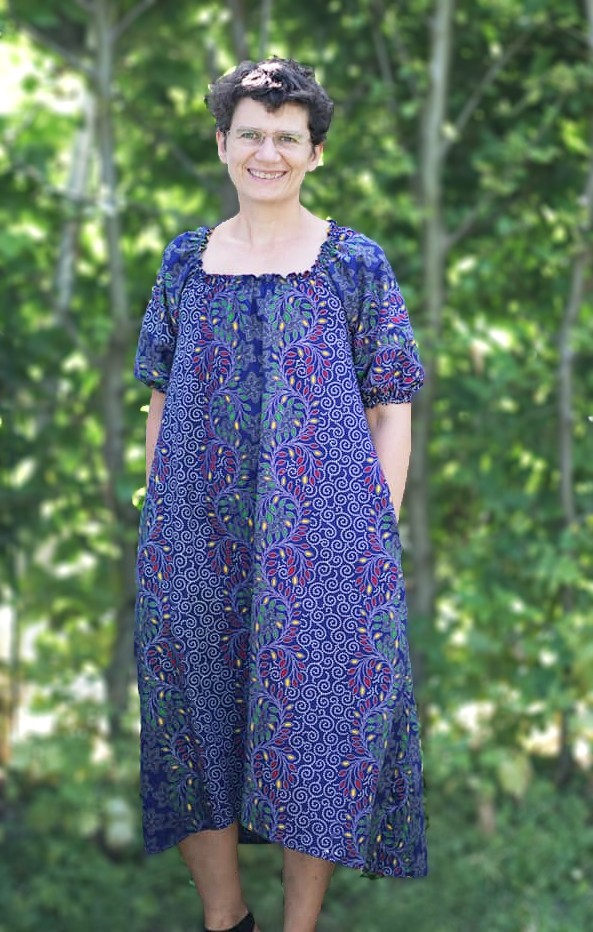 Schnittmuster Sommerkleid mit gesmoktem Ausschnitt