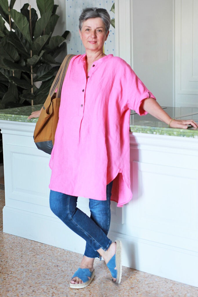 Schnittmuster oversize bluse aus Leinen