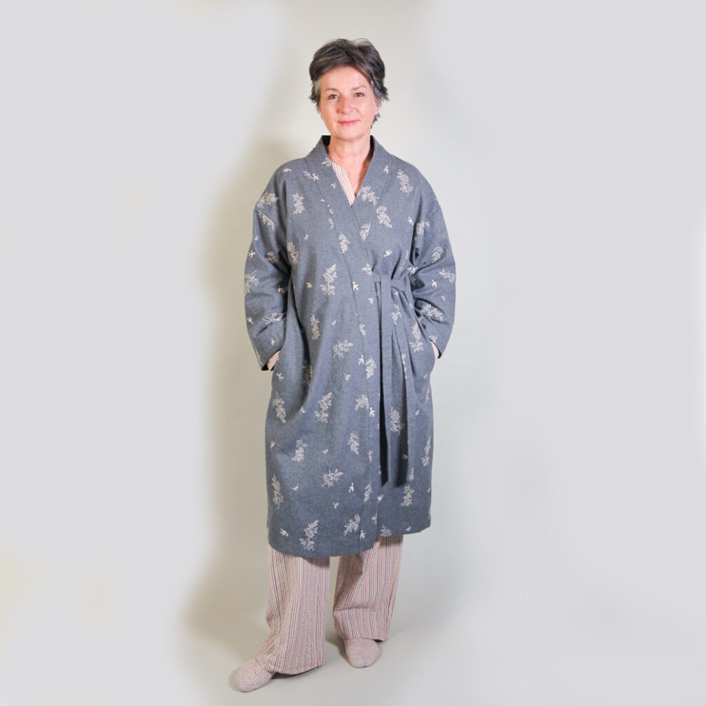 Schnittmuster Kimonomantel Damen Hausmantel Flanell
