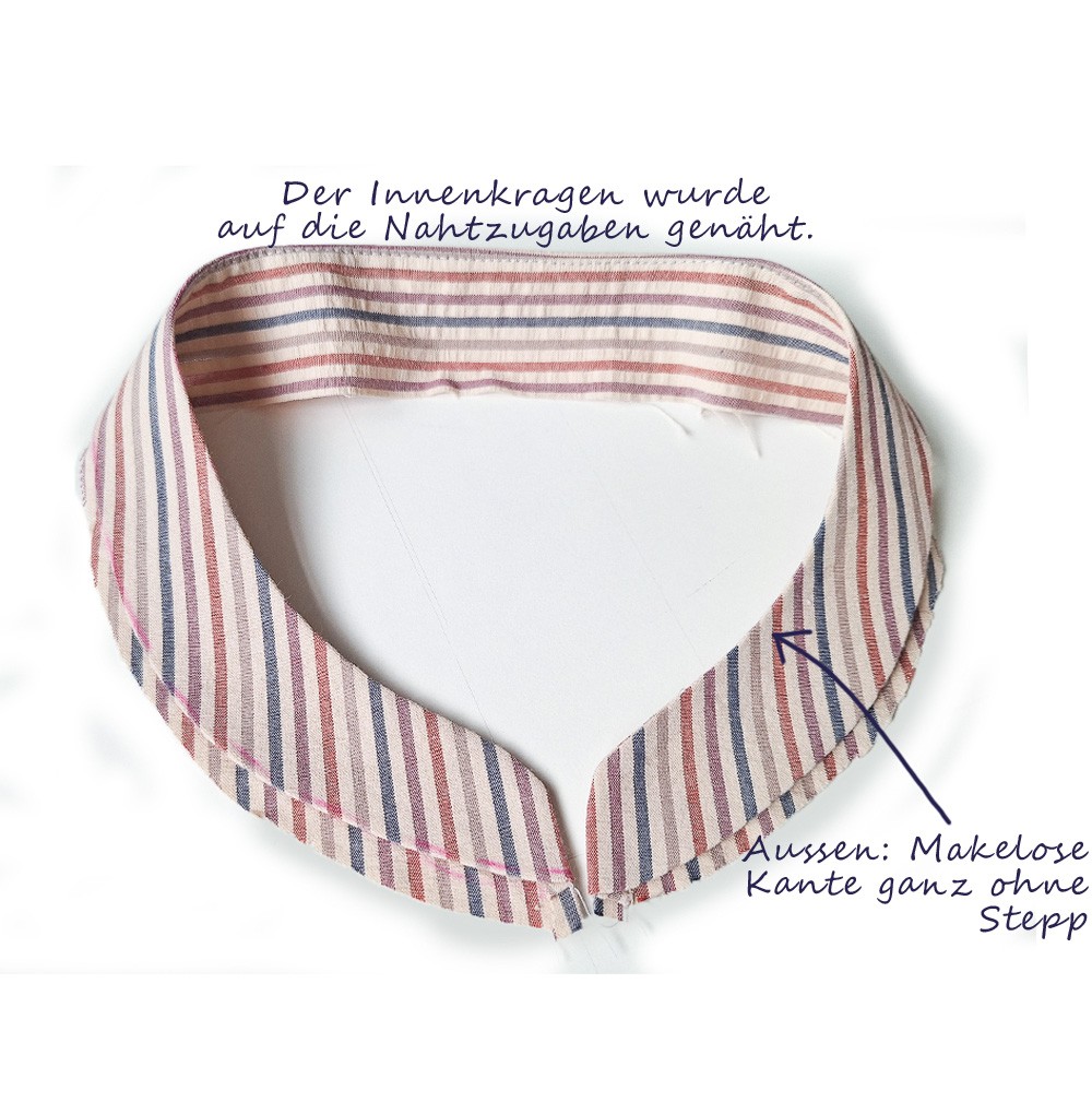 Stehkragen mit untersteppnaht