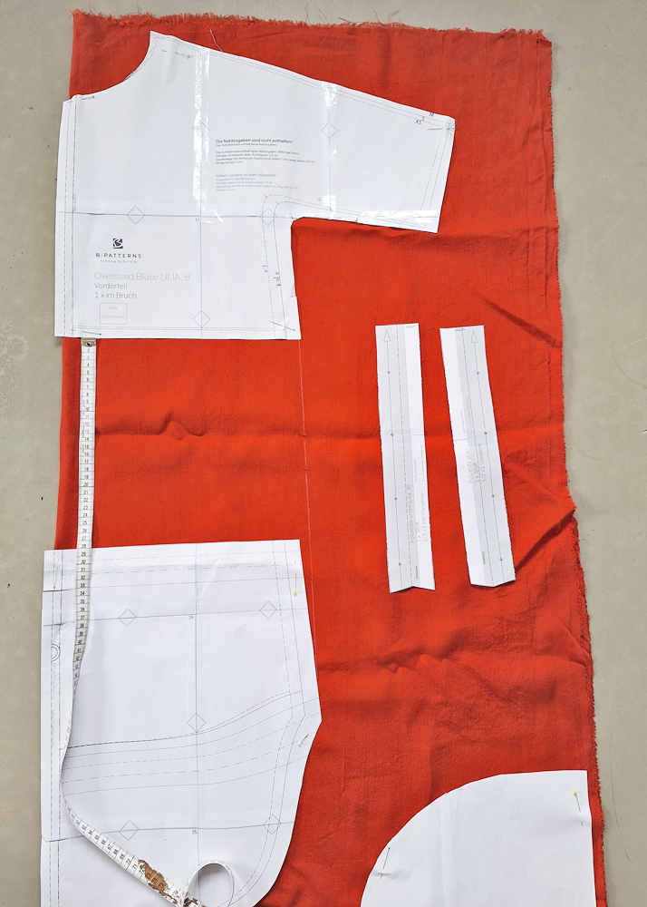 Bluse zum Kleid verlängern - Darstellung Schnittmuster
