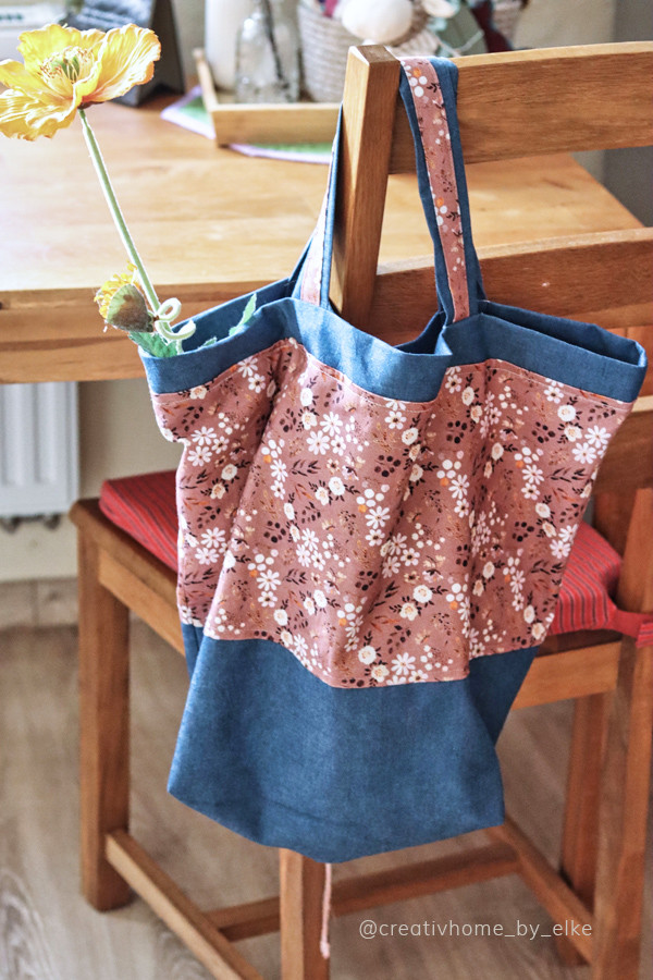schnittmuster tasche mit boden carry go blau gebluemt bpatterns
