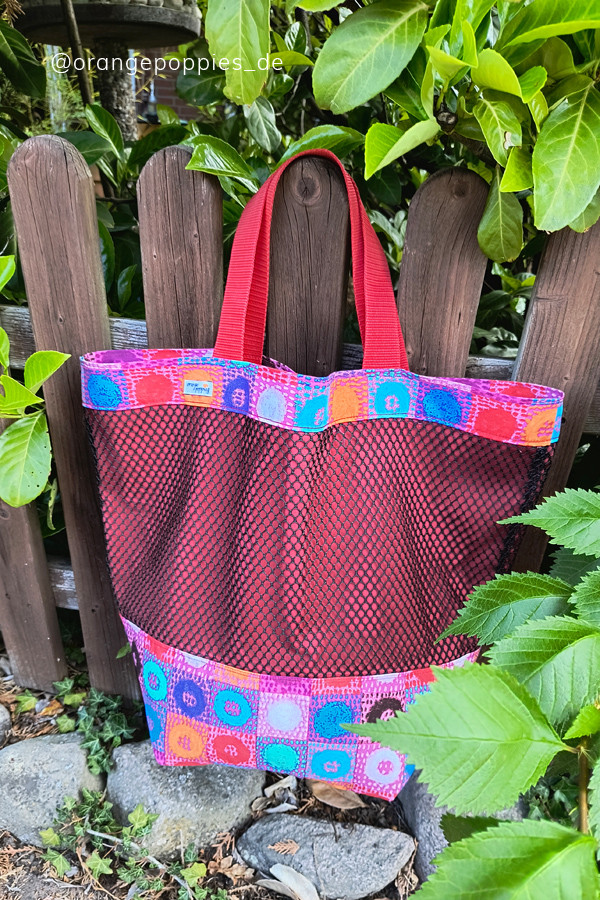 schnittmuster tasche mit boden carry go bunt mit netz bpatterns